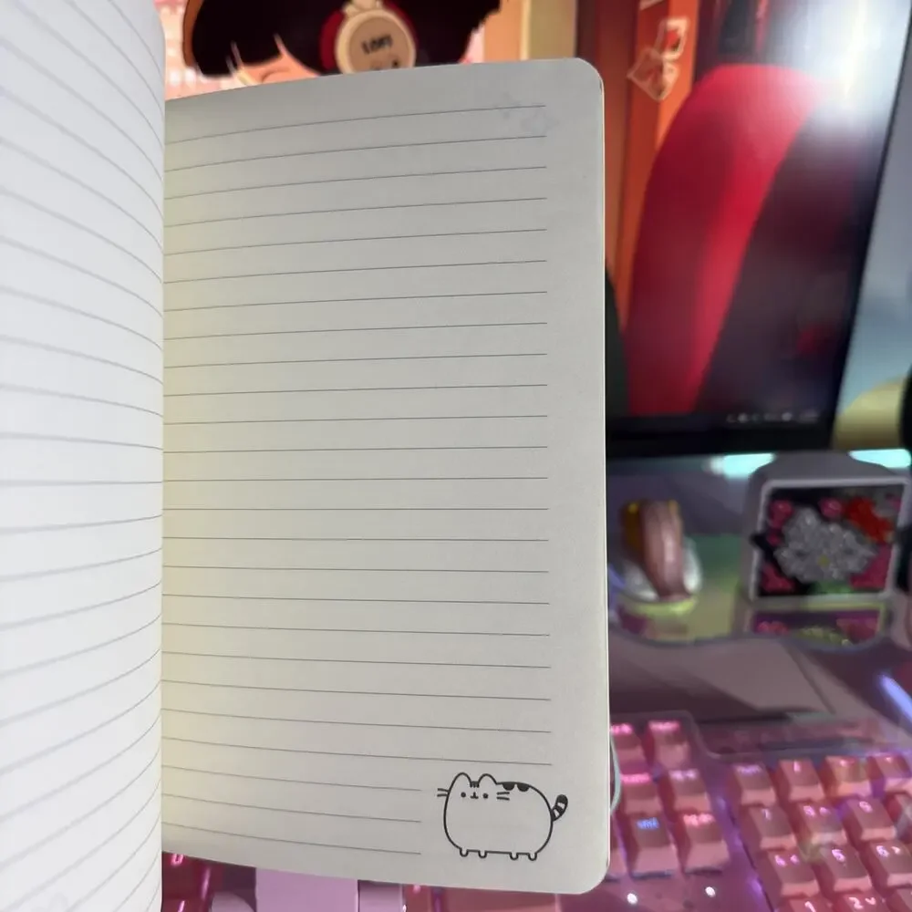 Pusheen Notebook Hi Pink Lined Journal Diary 160 Pages 2025 Casebound Elastic